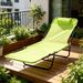 Folding Chaise Lounge Chair, Pool Sun Tanning Chair, Outdoor Lounge Chair With Reclining Back, Breathable Mesh Seat, Headrest_maomaolike.com