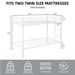 Metal Bunk Bed Twin Over Twin, Low Profile Bunk Bed Frame WithBuilt-in Ladder, High Guardrail And Metal Slats, Space-Saving Twin Size Bed Frame For Kids Teens, No Box Spring Required, White_maomaolike.com