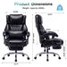 High Back Massage Reclining Office Chair With Footrest, Home Office Executive Computer Desk Chair With Massaging Lumbar Cushion, Adjustable Angle, Breathable Thick Padding For Comfort_maomaolike.com