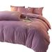 Crystal Velvet Solid Color Embroidery Light Feather Series Four-Piece Set_maomaolike.com