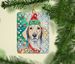 Saluki Christmas Porcelain Ornament Christmas Tree Hanging Decorations For Home Christmas Holiday, Rectangle, Gift, Multicolor_maomaolike.com