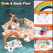 Set Of 3 Pack Inflatable Pool Floats 1 Drink & Snack Float 2 Water Hammocks With High Buoyancy Pillows Cooling Mesh_maomaolike.com