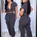 Women's new spring and summer new fashion zipper tops multi-pocket trousers casual solid color suits_maomaolike.com