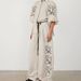 Women's Clothing Fashion Cotton and Linen Printed Wide Leg Pants Set 2024 Spring and Summer New Products_maomaolike.com