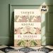 Religious Names Of God Painting Poster, Vintage Soft-toned Botanical Patterned Poster, Serene Faith-inspired Decor Ideal For Living Room, Prayer Area_maomaolike.com