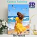 Seaside Girl Painting Poster, Vivid Oil-style Coastal Scene Poster, Calming Ocean View With Flying Seagulls, Ideal For Bedroom, Living Room And_maomaolike.com