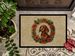 Dachshund Christmas Flowers Doormat Front Door Mat Indoor Outdoor Rugs For Entryway, Non Slip Washable Low Pile, 24H X 36W_maomaolike.com