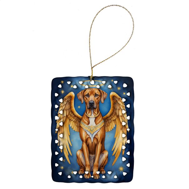 Rhodesian Ridgeback My Angel Porcelain Ornament Christmas Tree Hanging Decorations For Home Christmas Holiday, Rectangle, Gift, Multicolor_maomaolike.com