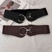 Unisex Ladies elastic waist wide elastic decorative dress black belt female Joker fashion._maomaolike.com