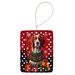 Brittany Spaniel Holiday Christmas Porcelain Ornament Christmas Tree Hanging Decorations For Home Christmas Holiday, Rectangle, Gift, Multicolor_maomaolike.com
