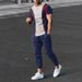 Men's Clothing loose sports suit 3D digital printing personalized fashion short-sleeved trousers_maomaolike.com