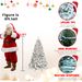 4.5ft Pvc Mixed Floceked Tree24pine Cones_maomaolike.com
