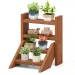 Compact Easy-Assemble Wooden Plant Stand, Succulent Seedling Pot Rack For Window Balcony Desktop_maomaolike.com