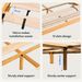 Solid Wood Adjustable Bed, Full Size Japanese Joinery Bed With Head Elevation, 1200 Lbs Capacity, Rustic & Mid-Century Modern Design, Rubberwood Platform Bed, Easy Assembly, Oak_maomaolike.com