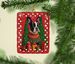 Boston Terrier Holiday Christmas Porcelain Ornament Christmas Tree Hanging Decorations For Home Christmas Holiday, Rectangle, Gift, Multicolor_maomaolike.com