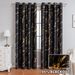 Gold And Silver Foil‑printed Marble‑pattern High‑precision Blackout Curtains With Perforations, Sun‑blocking For The Living Room_maomaolike.com