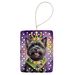 Cairn Terrier King Of Mardi Gras Porcelain Ornament Christmas Tree Hanging Decorations For Home Christmas Holiday, Rectangle, Gift, Multicolor_maomaolike.com