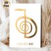 Cho-Ku-Rei Reiki Symbol Painting Poster, Gilded Minimalist Symbolic Poster, Serene Spiritual Design Ideal For Meditation Spaces, Living Rooms And_maomaolike.com