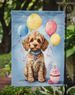 Cockapoo Happy Birthday Garden Flag Mailbox Flag Decorative Yard Flag Banner Outside Patio Artwork Yard Flower Beds, Garden Size, Multicolor_maomaolike.com
