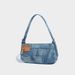 New Simple And Trendy Single-shoulder Underarm Bag, Vintage Patchwork Denim Baguette Bag Women, Versatile Crossbody Handbag For Co_maomaolike.com