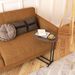 C-Shaped Side Table, C Table End Table For Sofa And Bedside, Couch Side Tables, Wood C-Shaped End Table With Metal Frame Slide For Bedroom Living Room_maomaolike.com
