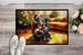Great Dane And Santa Claus Doormat Front Door Mat Indoor Outdoor Rugs For Entryway, Non Slip Washable Low Pile, 24H X 36W_maomaolike.com