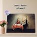 Surreal Dinner Party Painting Poster, Eerie Surrealist Mysterious Dining Scene Poster, Unique Artistic Decor Ideal For Home Gallery, Living Room_maomaolike.com