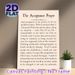 The Acceptance Prayer Painting Poster, Elegant Typographic Text Poster, Inspirational Reflective Design For Home, Office And Quiet Resting Spaces_maomaolike.com