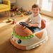 12V Kids Ride On Electric Bumper Car W Parents Control,Cute&Realistic Hamburger Design,360 Degree Rotation,Storing Space,Bluetooth,Music,USB,Silent Wheel,LED Lights,Power Display,Anti-rollover For 2-5_maomaolike.com