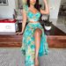 Women's summer new printed one-shoulder sleeve two-piece sexy Skirt Suits_maomaolike.com