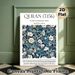 Quran Verse (7:156) Floral Painting Poster, Rich Dark Blue Vintage Floral Pattern Poster, Inspirational Religious Verse Decor Suitable For Home_maomaolike.com