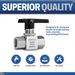 ESSENTIAL WASHER High Temp Pressure Washer Ball Valve, Stainless Steel 6000 PSI, 3/8" Female BSP Shut Off Valve_maomaolike.com