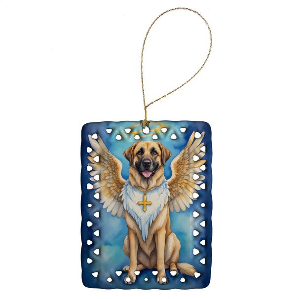 Anatolian Shepherd My Angel Porcelain Ornament Christmas Tree Hanging Decorations For Home Christmas Holiday, Rectangle, Gift, Multicolor_maomaolike.com