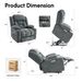 Power Lift Recliner Chair For Elderly, Recliner Chair With Massage & Heat, Electric Leather Lift Recliner Chair For Living Room With Side Pocket, USB & Type-C Charge Port, Charcoal Gray_maomaolike.com