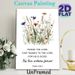 Bible Verse Wildflower Painting Poster, Soft Watercolor Delicate Wildflower & Psalm 106:1 Text Poster, Serene Inspirational Decor For Living Room_maomaolike.com