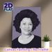 Black Woman Portrait Painting Poster, Monochrome Stylized Illustrated Portrait Poster, Elegant Decorative Piece Ideal For Living Room, Home Office_maomaolike.com