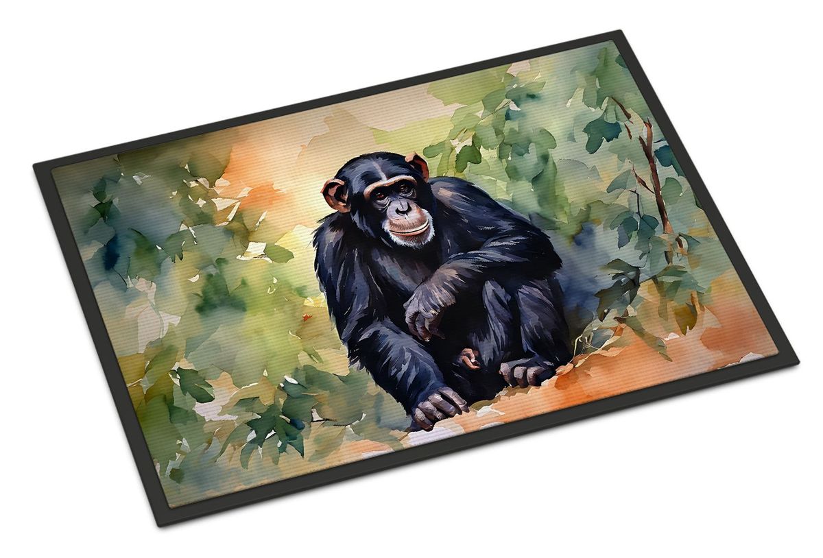 Chimpanzee Doormat Front Door Mat Indoor Outdoor Rugs For Entryway, Non Slip Washable Low Pile, 24H X 36W_maomaolike.com