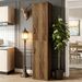 Wood Storage Cabinet, Free-Standing Cube Cabinet With 6 Shelves_maomaolike.com