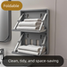 Clothes Toilet Shelf Shower Bathroom Wall-Mounted Storage Towel Rack No-Drill Adhesive Thickened_maomaolike.com