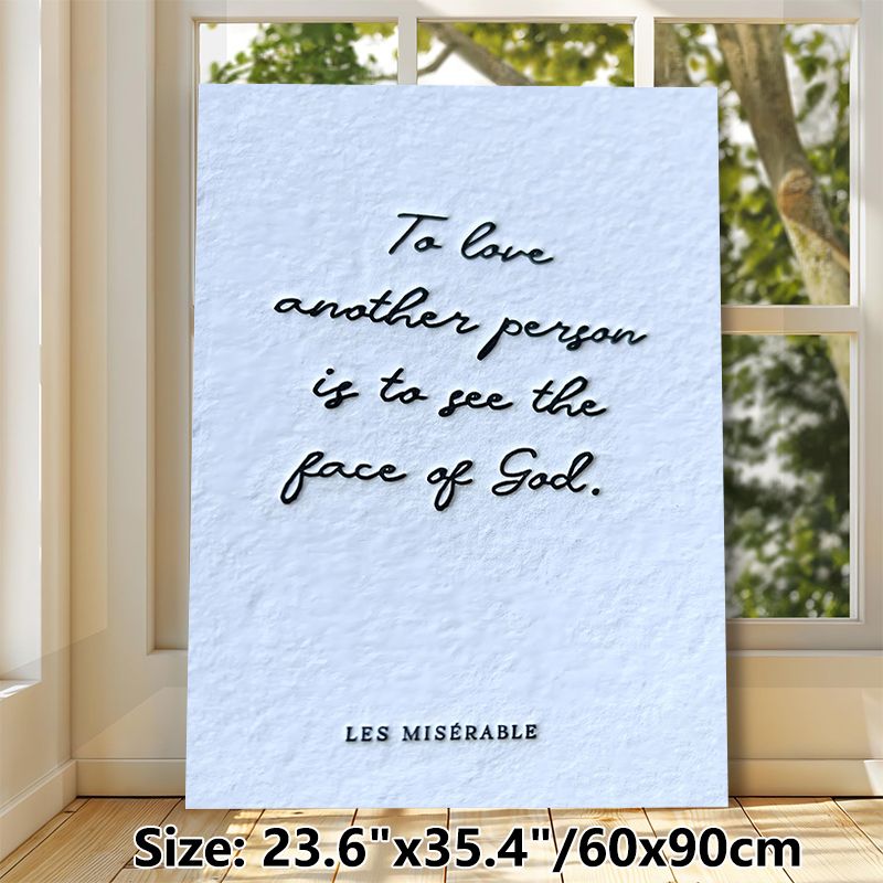 Inspirational Les Misérable Quote Painting Poster, Minimalist Black Cursive Typography Poster, Meaningful Thought-provoking Wall Decor, Ideal For_maomaolike.com