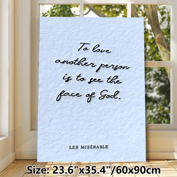 Inspirational Les Misérable Quote Painting Poster, Minimalist Black Cursive Typography Poster, Meaningful Thought-provoking Wall Decor, Ideal For_maomaolike.com