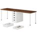 Two Person Desk, Long Computer Desk With 5 Drawers_maomaolike.com