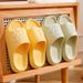 Cute Cartoon Kitten Women's Summer Slippers Indoor Bathroom Cloudy Soft Sole Non-slip Leisure Comfort Couple Home Shoes_maomaolike.com