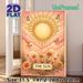 The Sun Tarot Themed Painting Poster, Soft Pastel Vintage Style Poster, Warm Whimsical Design Featuring Sun, Flowers And Butterflies, Ideal For_maomaolike.com