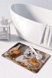Westie Fall Kitchen Pumpkins Memory Foam Kitchen Mat Machine Washable Anti-Fatigue Mat Cushion Comfort Bath Mat Or Kitchen Rug_maomaolike.com