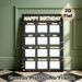 Birthday Tracker Painting Poster, Chalkboard-style Glowing Text Monthly Blank Grid Poster, Functional Decor To Record Monthly Birthdays Suitable For_maomaolike.com