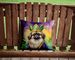 Pekingese King Of Mardi Gras Throw Pillow Machine Washable, Indoor Outdoor Decorative Pillow For Couch, Bed Or Patio, 14Hx14W_maomaolike.com