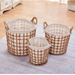 Handmade Rope Dirty Laundry Clothes Household Toy Woven Storage Antique Natural Style Ins Basket_maomaolike.com