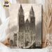 Gothic Cathedral Painting Poster, Vintage Monochrome Engraved Cathedral Scene Poster, Classic Architectural Artwork Ideal For Living Room, Study And_maomaolike.com