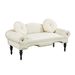 54"Width Modern Velvet Upholstered Loveseat Sofa Accent Bedside Entryway Bench Small Sofa 2 Seater Couch Settee For Living Room Bedroom Nail Head Trimming With Wood Legs 2 Pillows,Beige_maomaolike.com